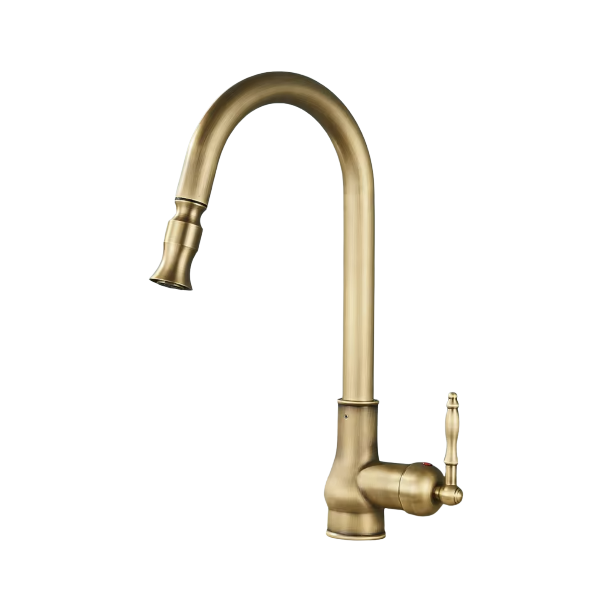 Robinet de cuisine douchette vintage en laiton ELENA