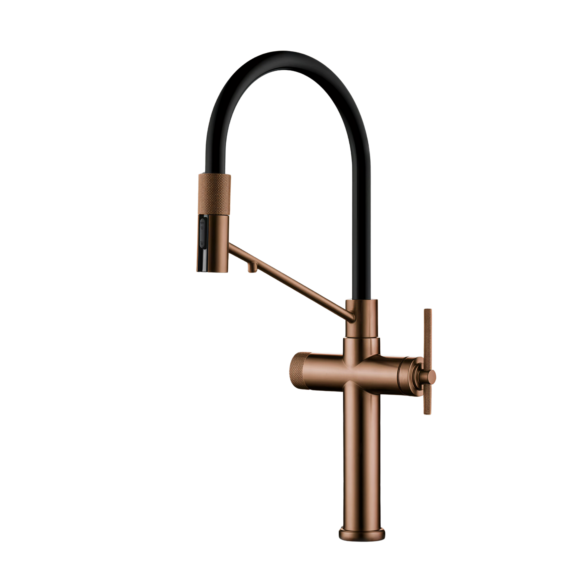Robinet de cuisine douchette contemporain  3 voies en laiton PRESTIGE