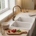 Robinet de cuisine vintage en laiton bronze antique ÉLÉGANCE