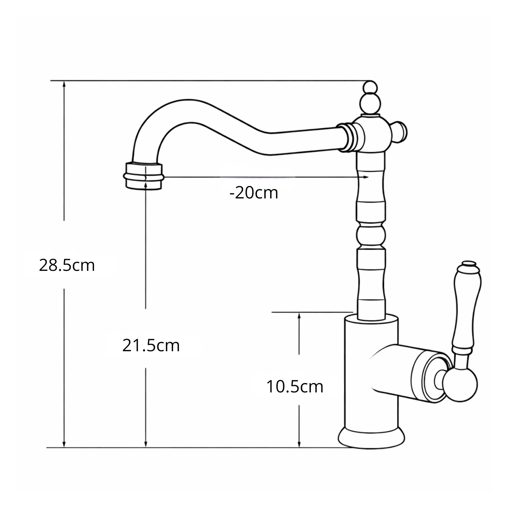 Robinet de cuisine en bronze antique