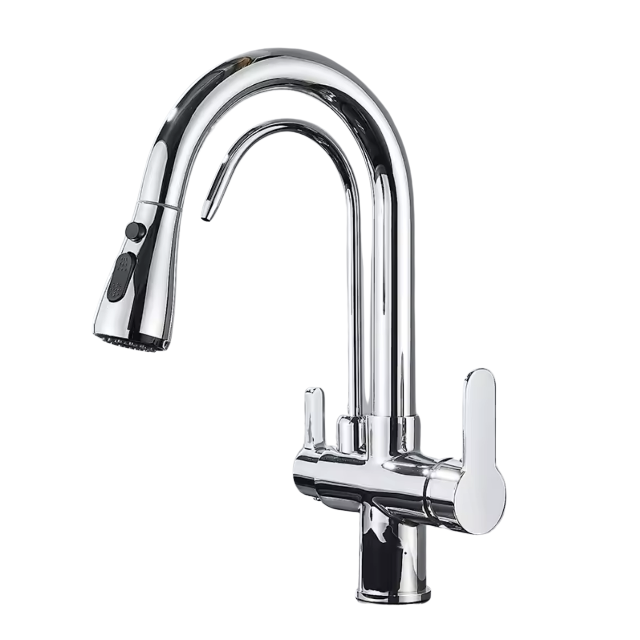 Robinet de cuisine douchette 3 voies architectural en laiton NORA