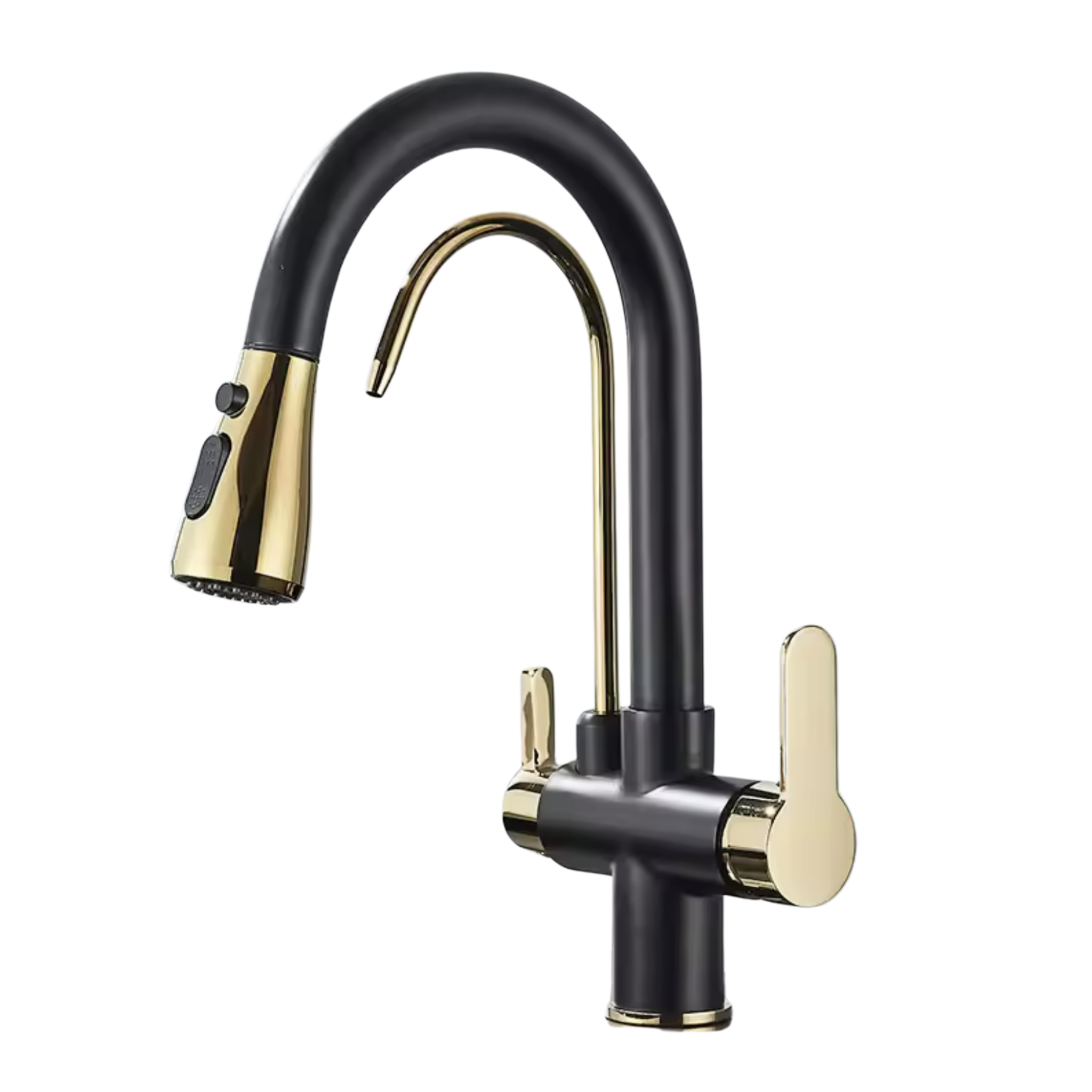Robinet de cuisine douchette 3 voies architectural en laiton NORA