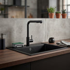 Robinet de cuisine douchette contemporain en laiton ÉCLIPSE