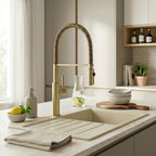 Robinet de cuisine douchette contemporain en laiton RIVAGE