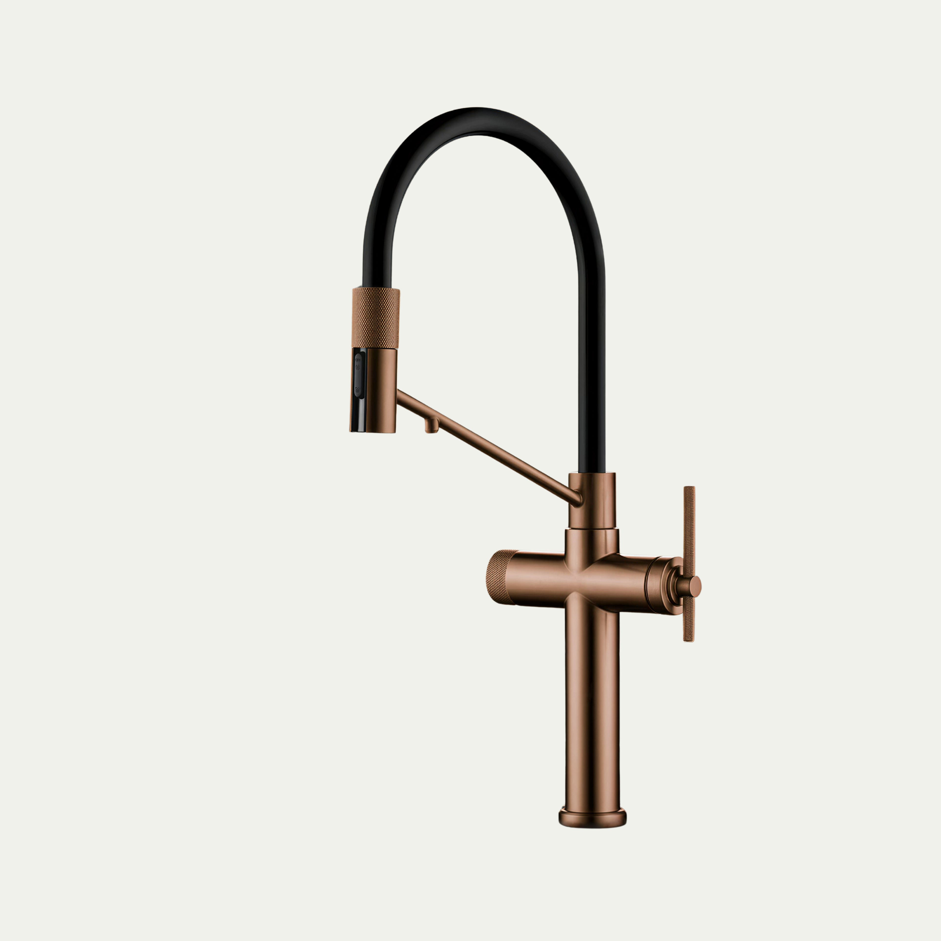 Robinet de cuisine douchette contemporain  3 voies en laiton PRESTIGE