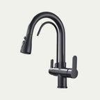 Robinet de cuisine douchette 3 voies architectural en laiton NORA