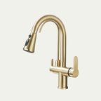Robinet de cuisine douchette 3 voies architectural en laiton NORA