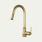 Robinet de cuisine douchette vintage en laiton ELENA