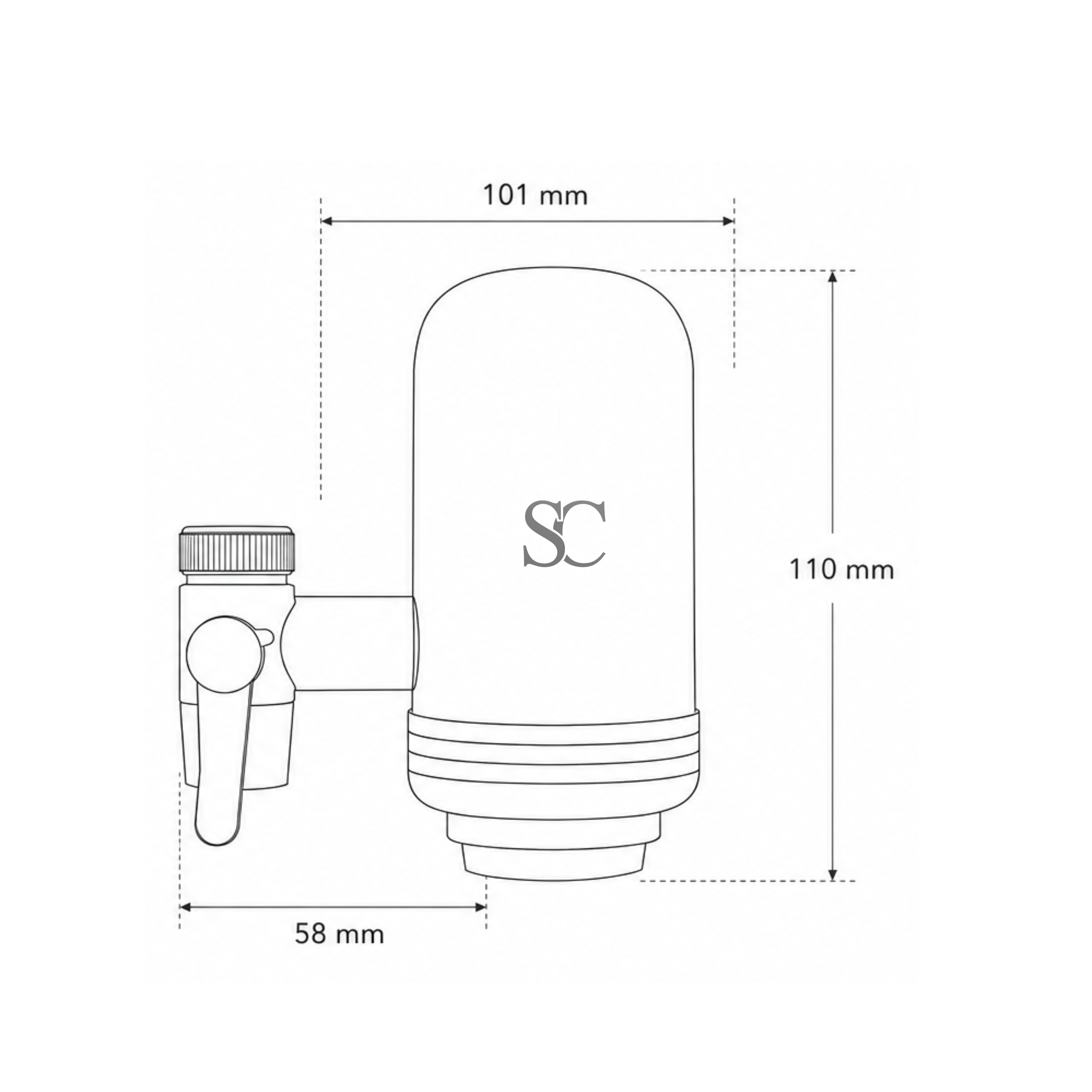 Filtre PURE INSTANT - plan de cotation et dimensions