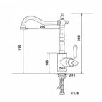 Mitigeur TRADITION en situation - finition bronze antique