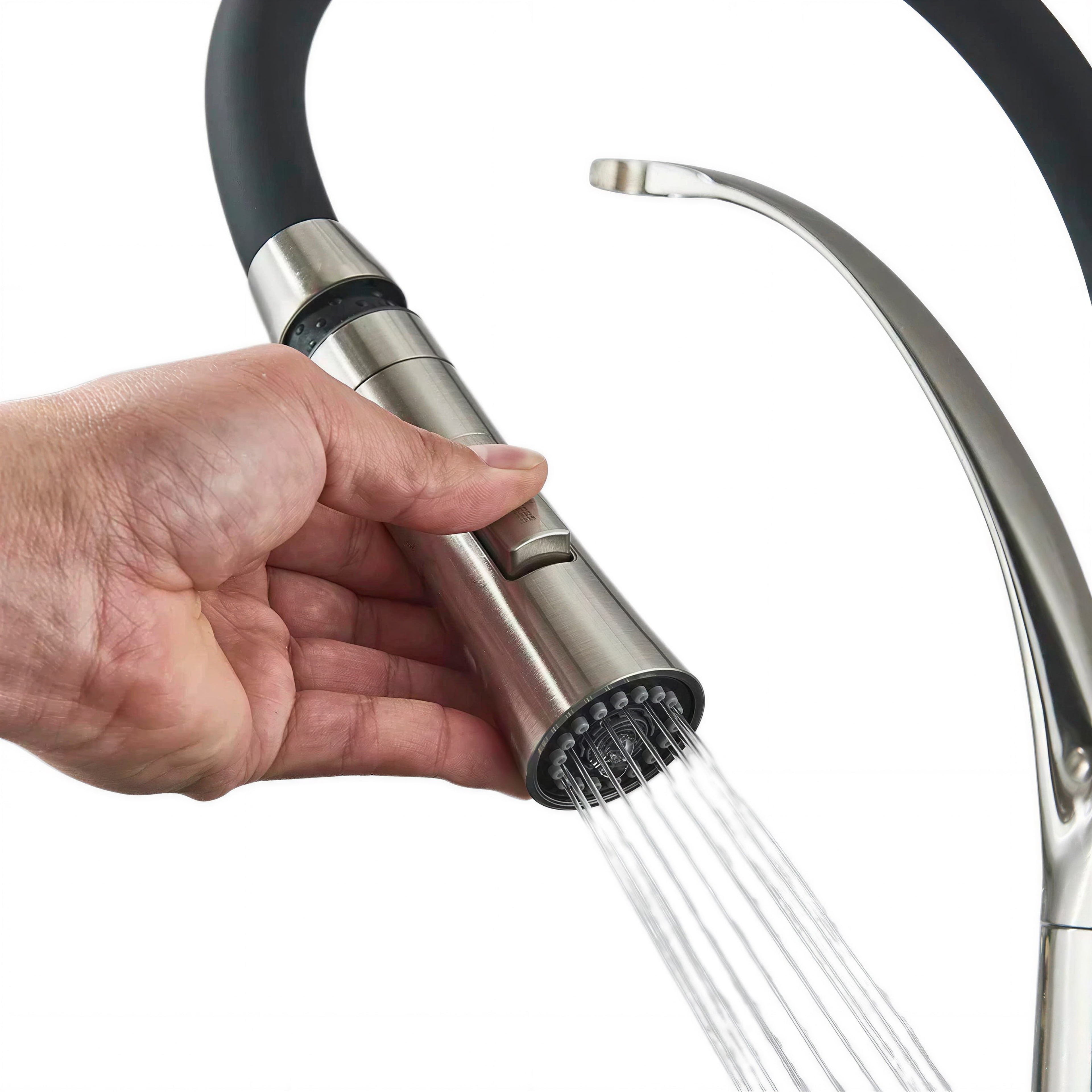 Robinet de cuisine douchette contemporain en laiton LINÉA