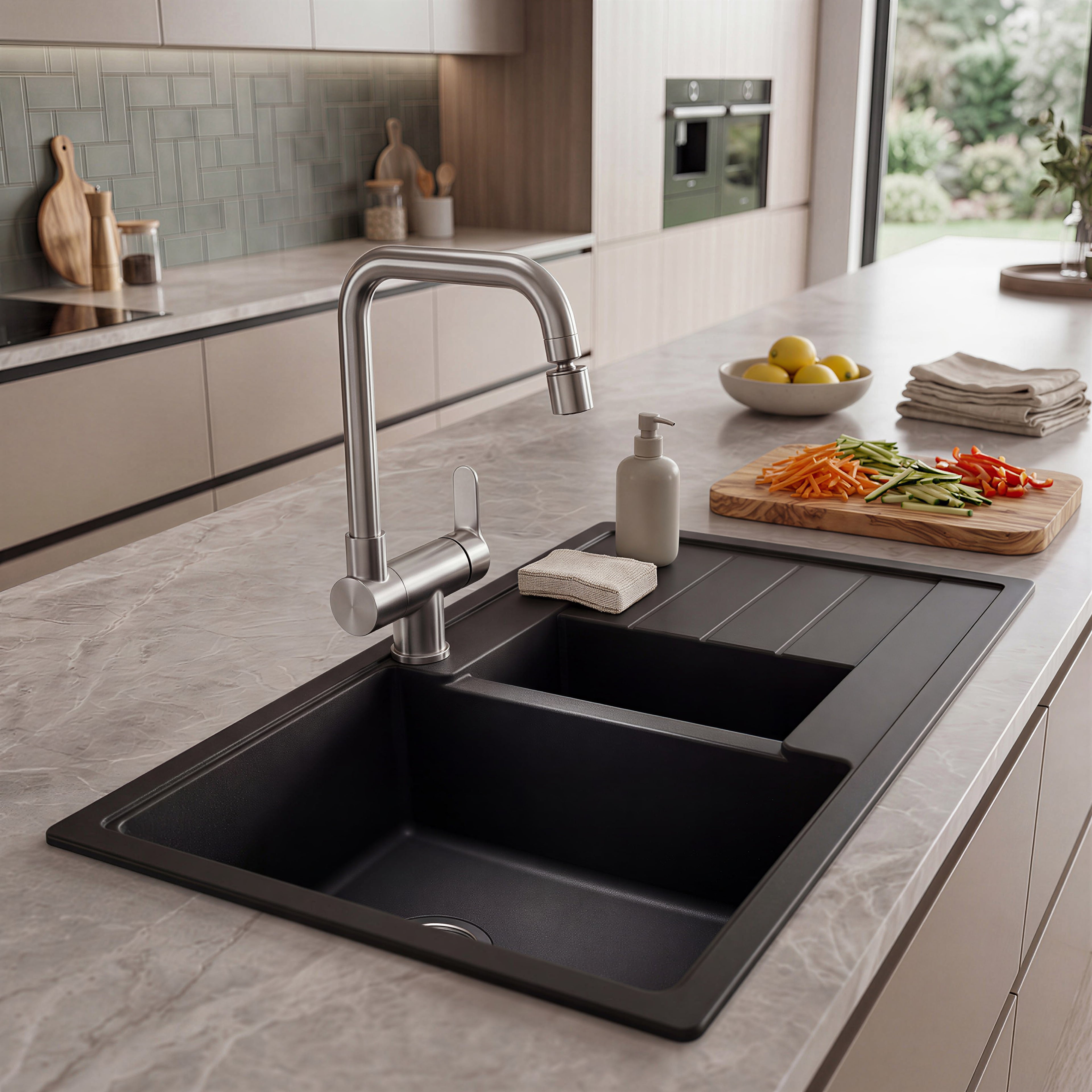 Robinet de cuisine bec escamotable minimaliste contemporain ÉLAN