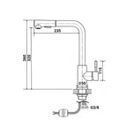 Robinet de cuisine douchette contemporain en laiton ÉCLIPSE